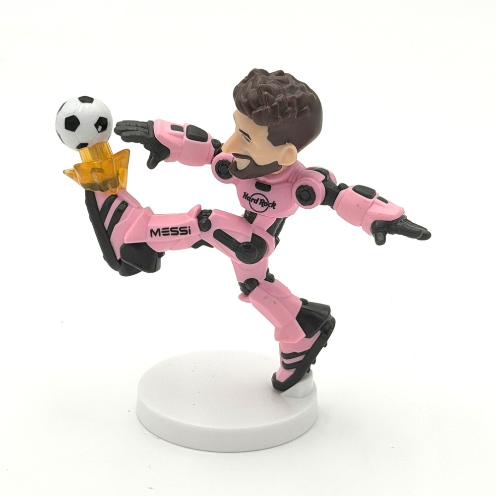 Lionel Messi Hard Rock Cafe Pink Robot Soccer Figure Collectible Number 10
